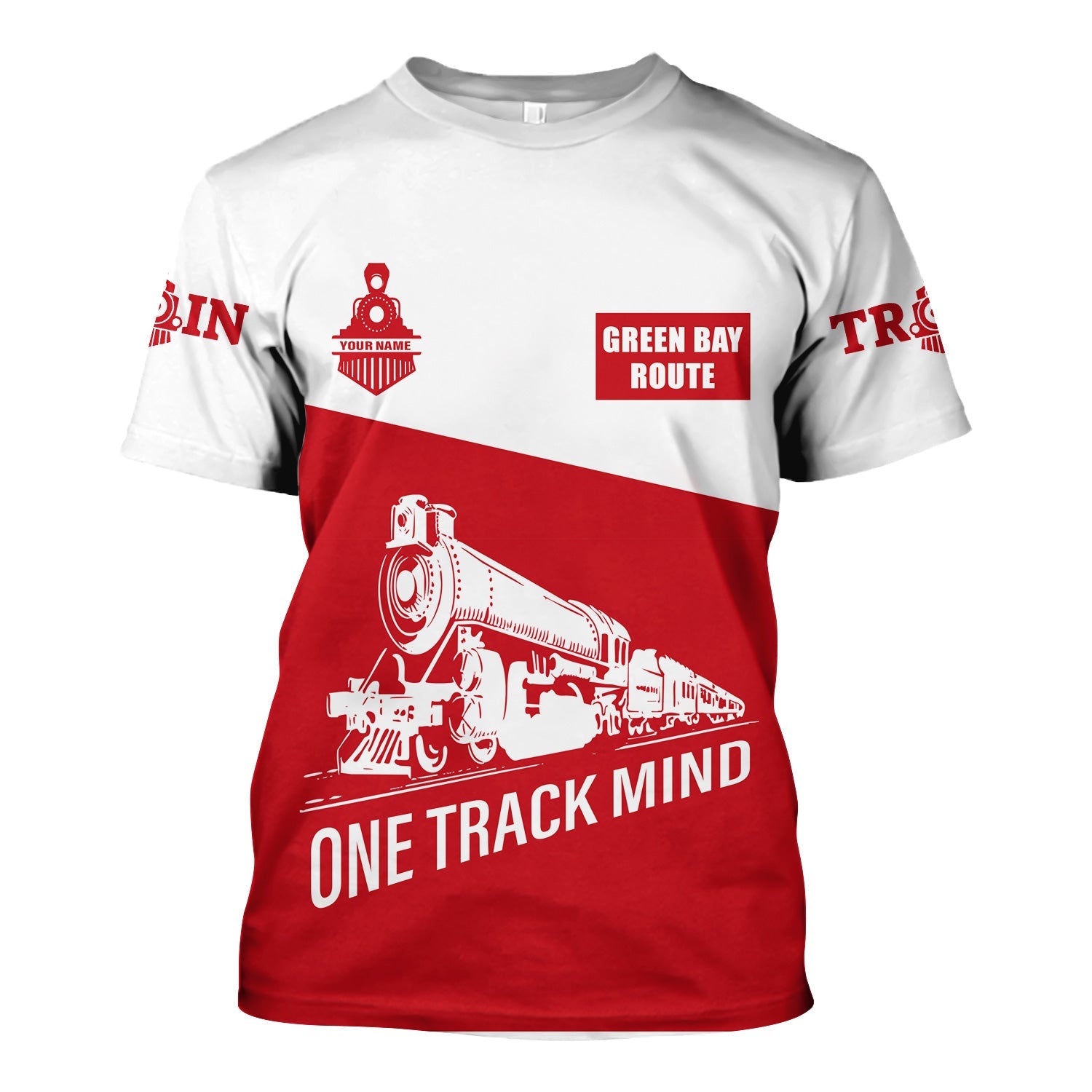 Railspirit Personalized Green Bay & Western Railroad T Shirt One Track Mind Unisex Train Shirt Gift Idea For Train Lover