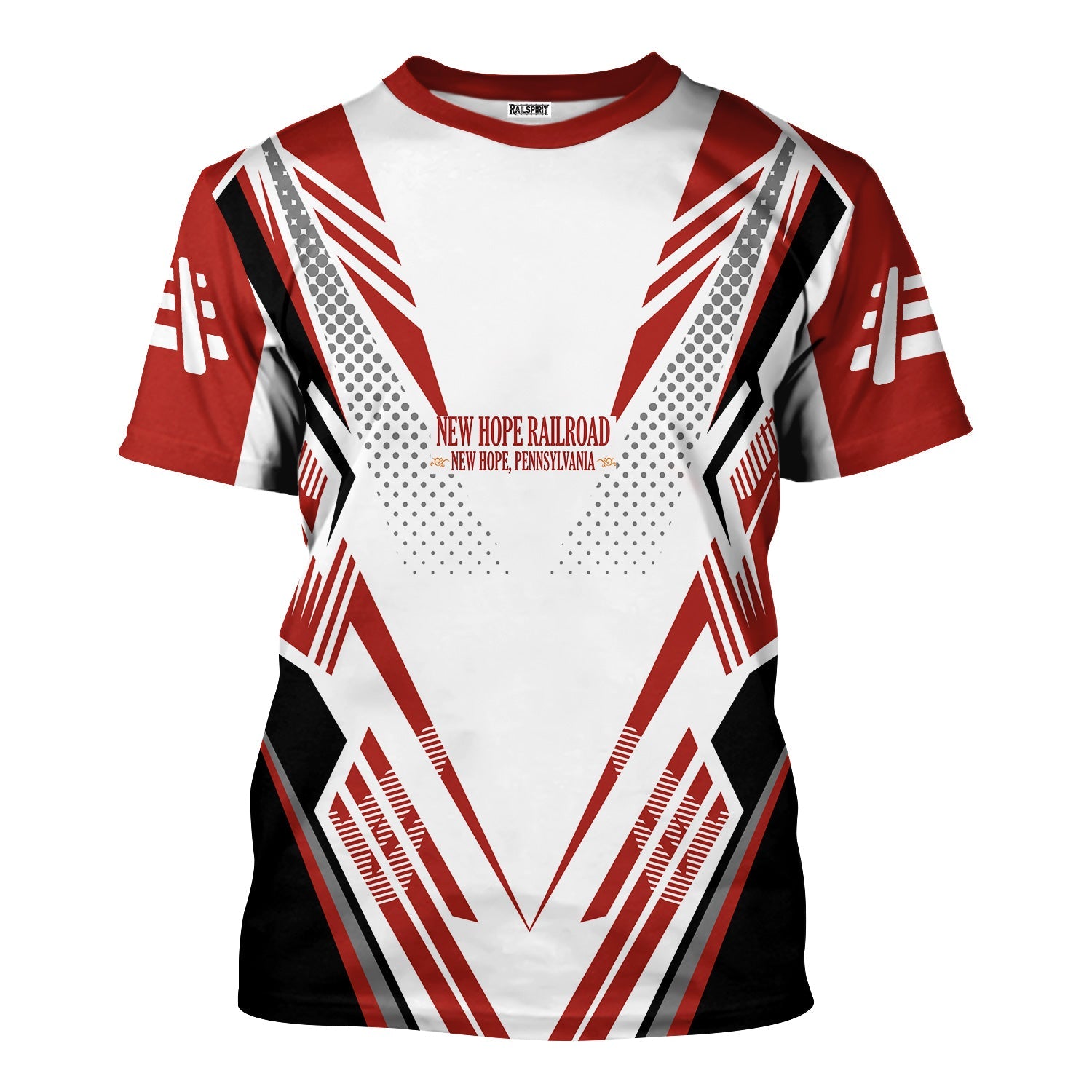 Railspirit Personalized New Hope Railroad T-Shirt Railroad Tribute Design Train Shirt for Train Lovers