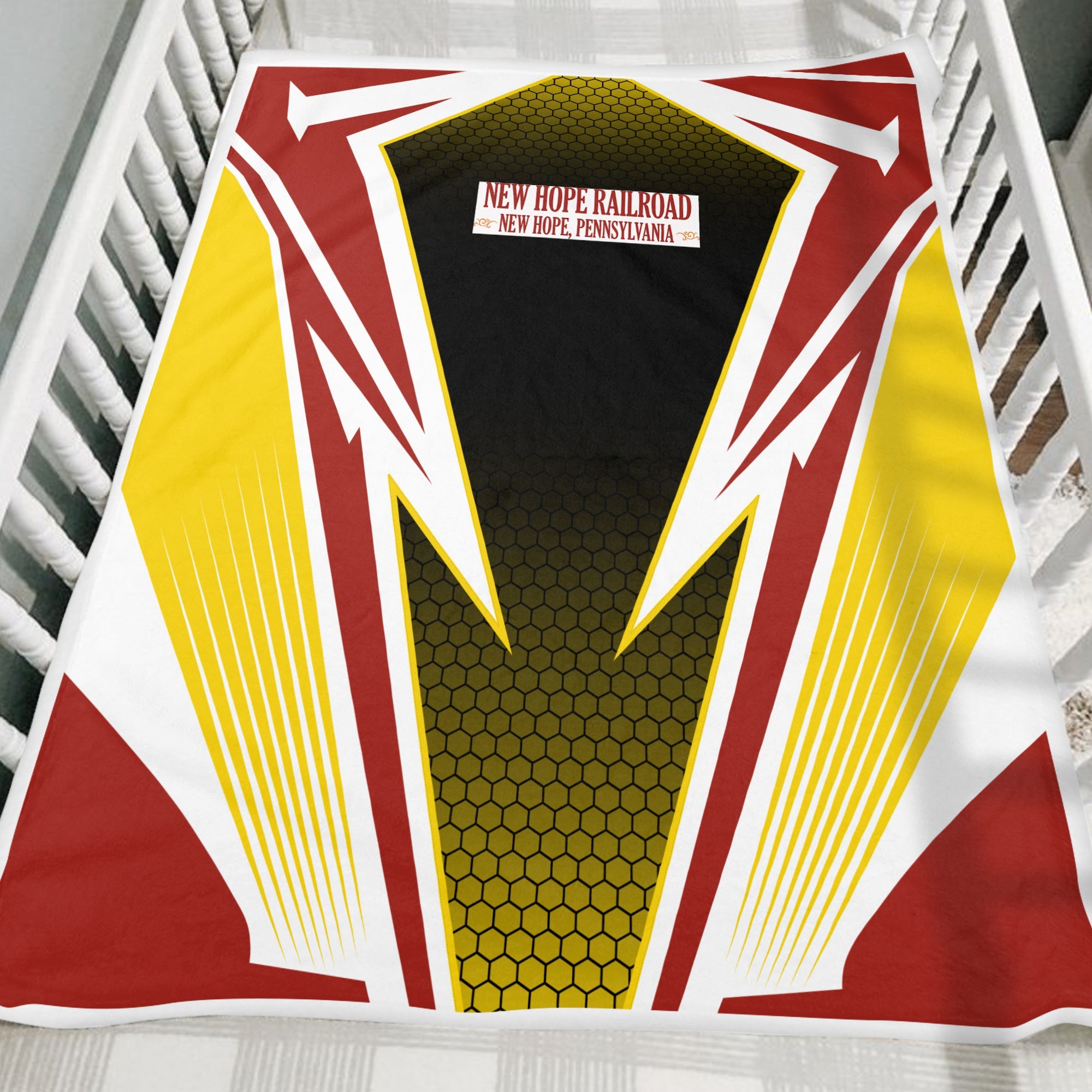 Railspirit New Hope Railroad Blanket Lightning Graphic Style Blanket Gift Idea For Train Lover