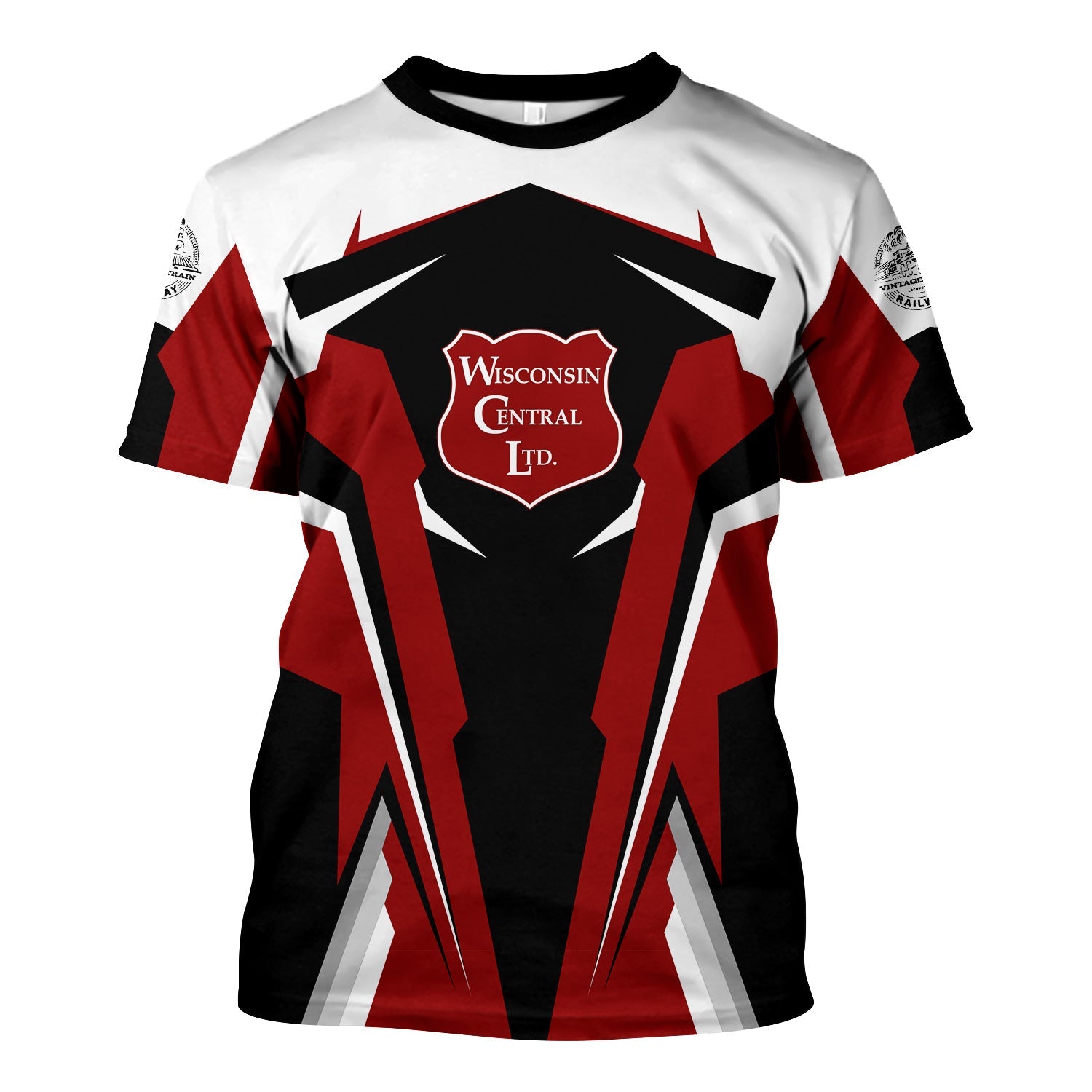 Railspirit Personalized Wisconsin Central Ltd Railroad T Shirt Strong Line Style Train Unisex Shirt All Over Print