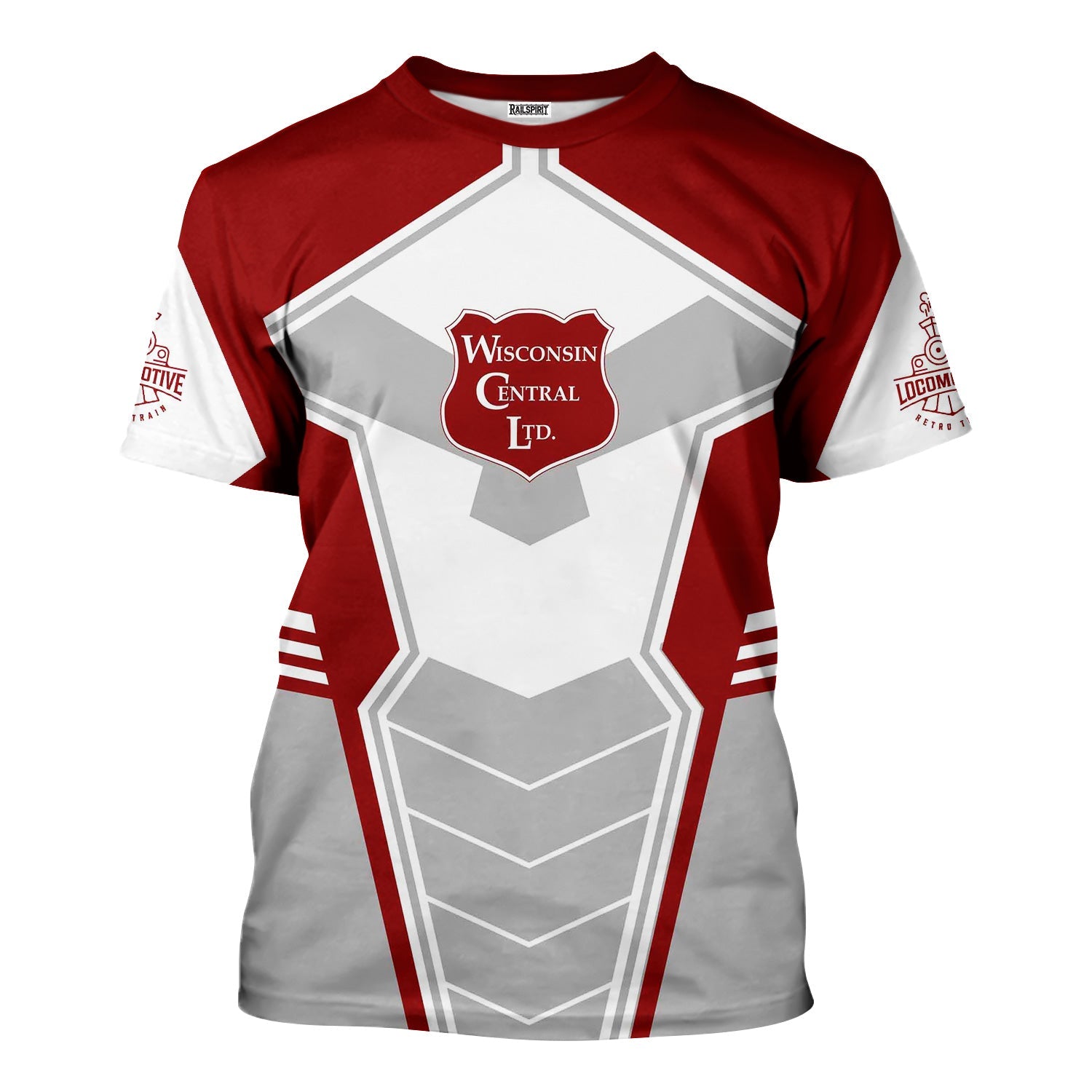 Railspirit Personalized Wisconsin Central Ltd Railroad T-Shirt Engine-Inspired Style Train Shirt for Railroad Fanatic