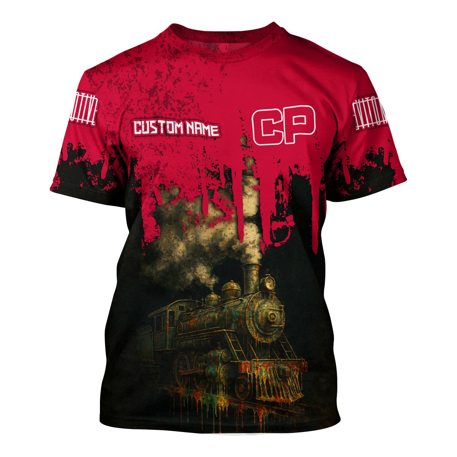 Railspirit Personalized Canadian Pacific Railroad T-Shirt Vintage Train Art Style Shirt For Locomotive Fans