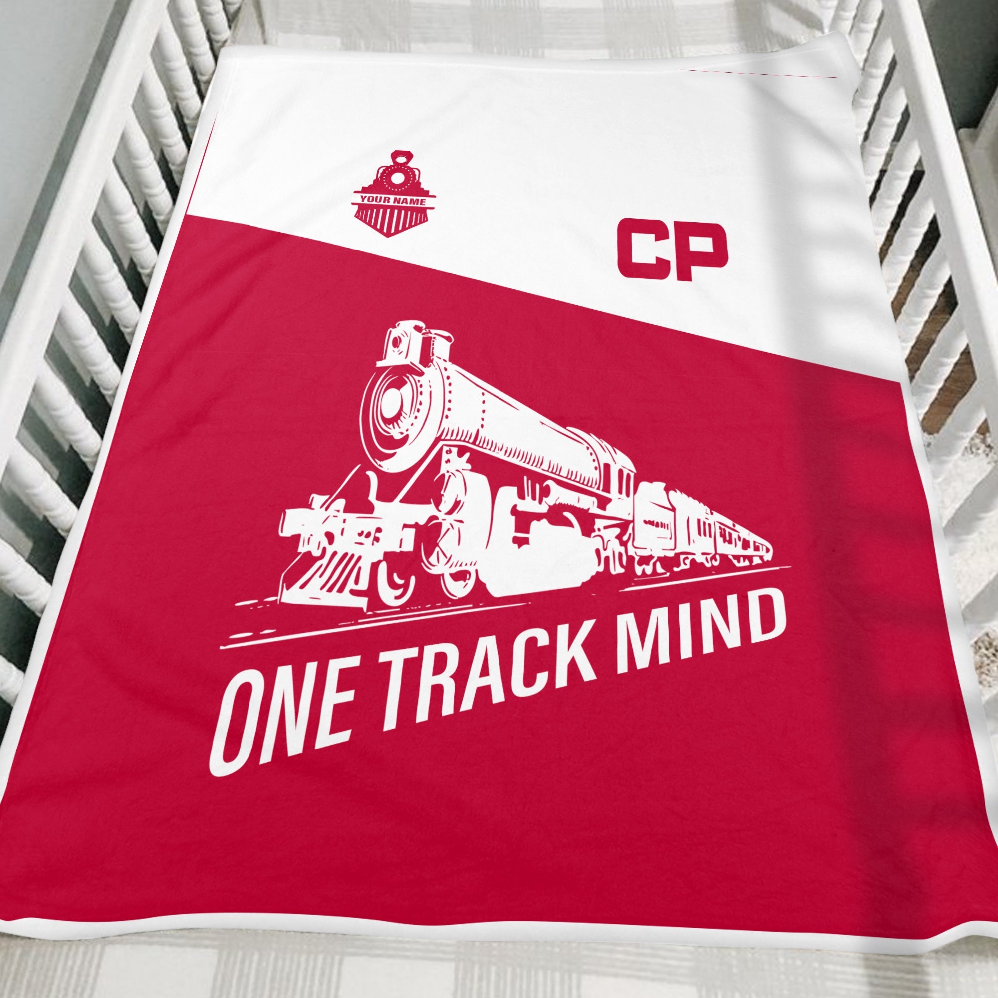 Railspirit Personalized Canadian Pacific Railroad Blanket One Track Mind Train Blanket Gift Idea For Train Lover
