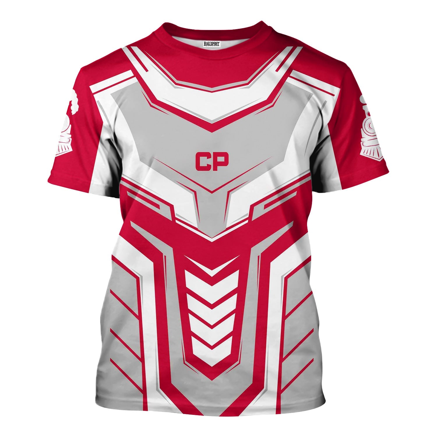 Railspirit Personalized Canadian Pacific Railroad T-Shirt Armor-Inspired Design Train Shirt All Over Print
