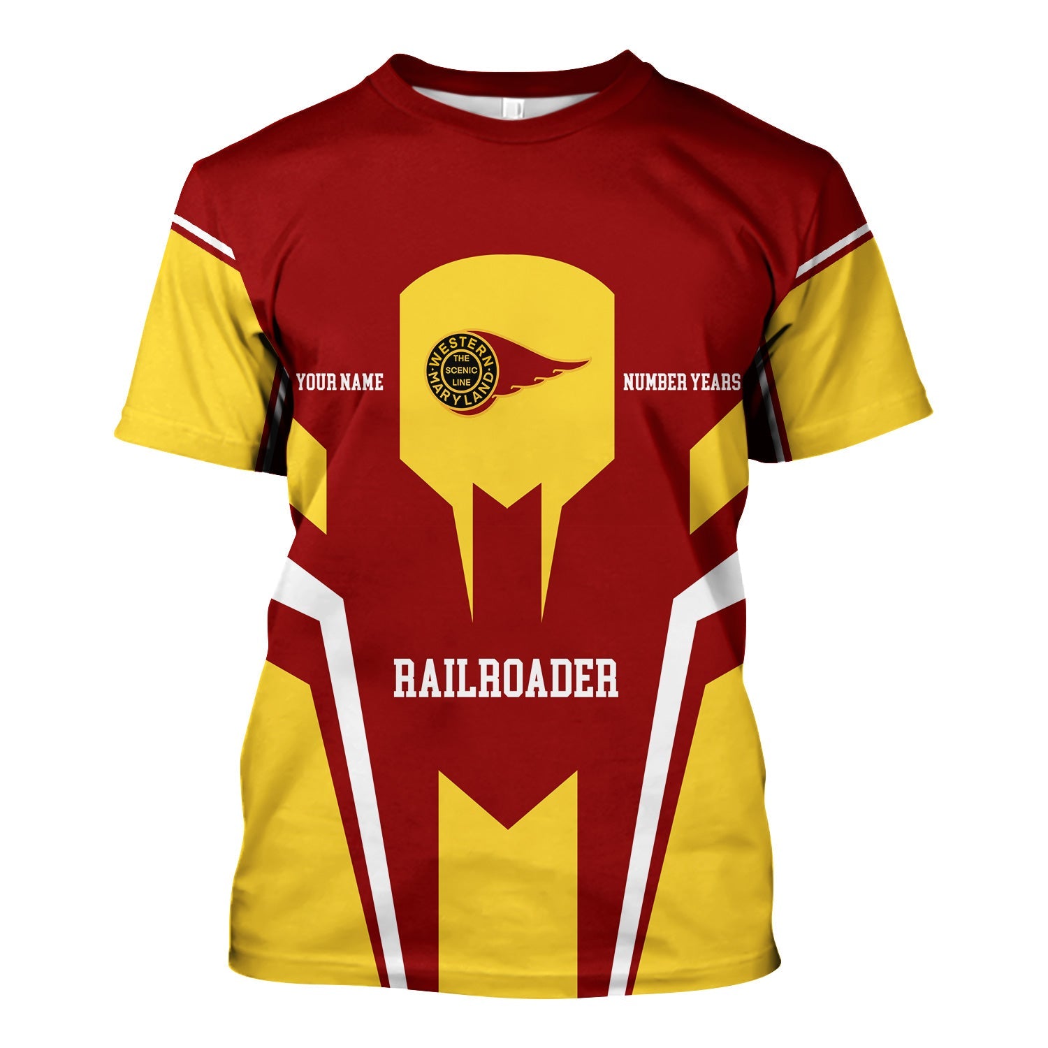 Railspirit Personalized Western Maryland Railway T-Shirt Custom Year Railroader Shirt Gift Idea For Train Lover
