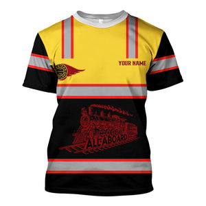 Railspirit Custom Name Western Maryland Railway T Shirt Eat Train Sleep Repeat Printed Train Shirt