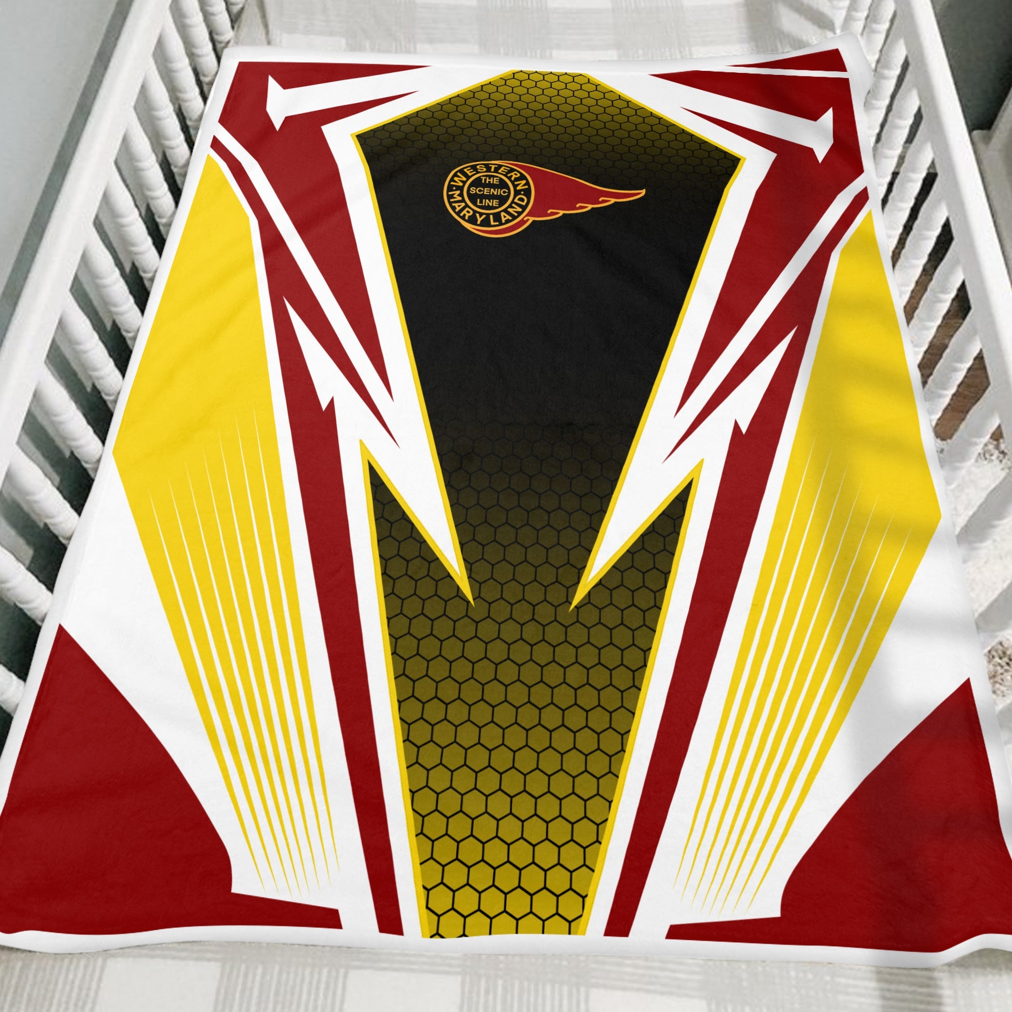 Railspirit Western Maryland Railway Blanket Lightning Graphic Style Blanket Gift Idea For Train Lover