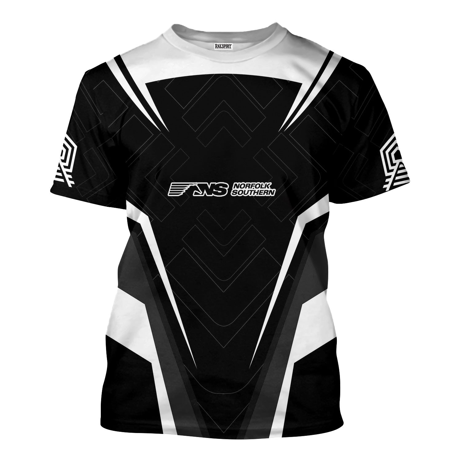 Railspirit Personalized Norfolk Southern Railway T-Shirt Railway Inspired Apparel Train Shirt for Train Lovers