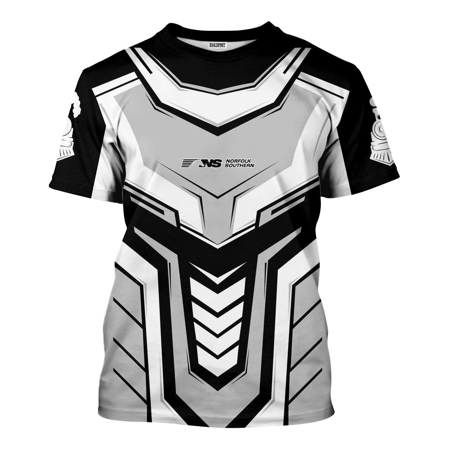 Railspirit Personalized Norfolk Southern Railway T-Shirt Armor-Inspired Design Train Shirt All Over Print