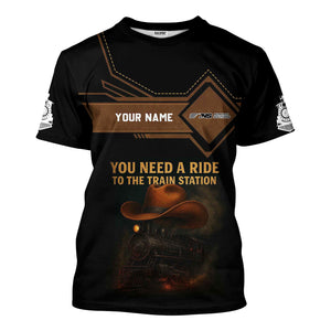 Railspirit Personalized Norfolk Southern Railway T-Shirt You Need A Ride To The Train Station Shirt For Train Lovers