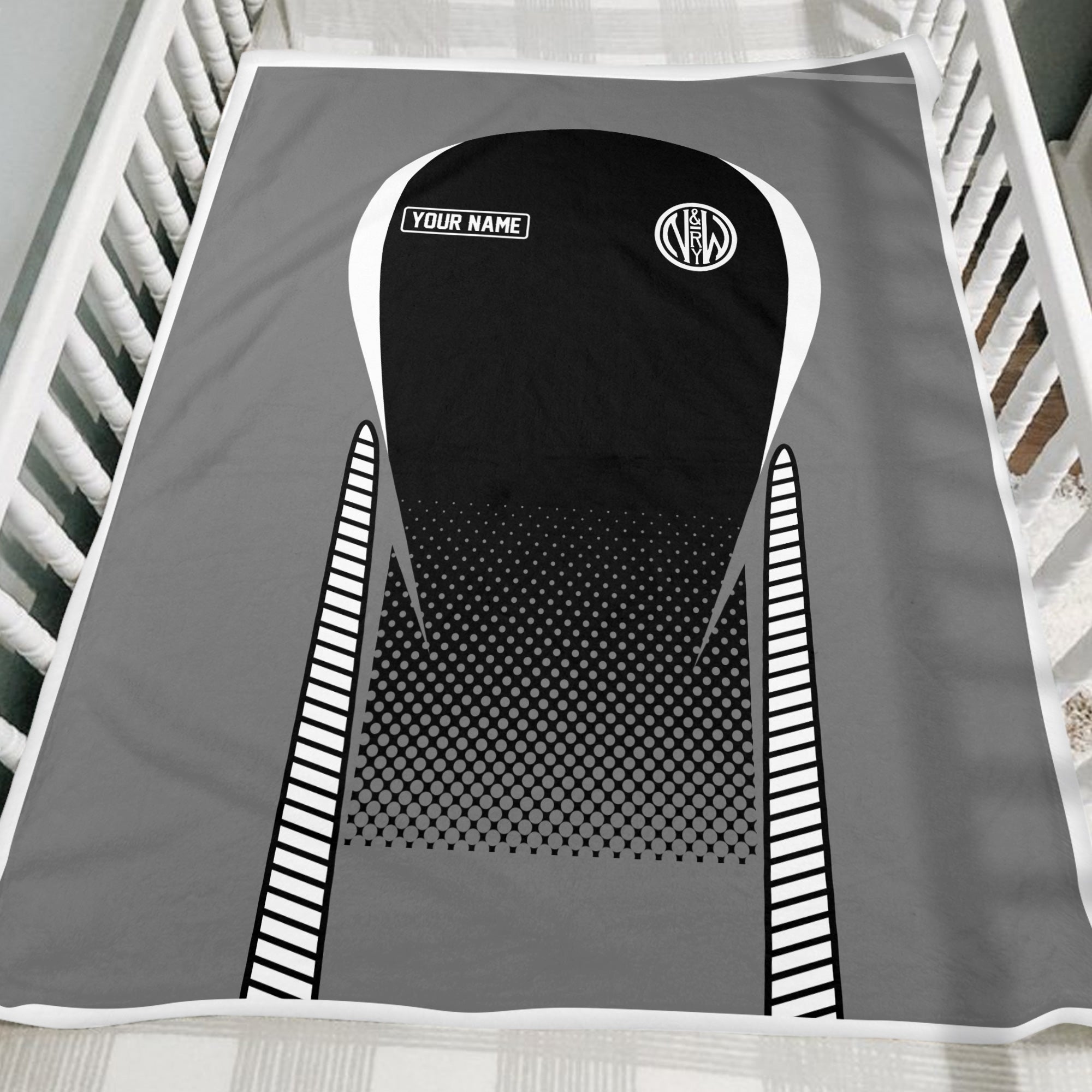 Railspirit Personalized Norfolk and Western Railway Blanket N&W Train Blanket Gift Idea For Train Lover