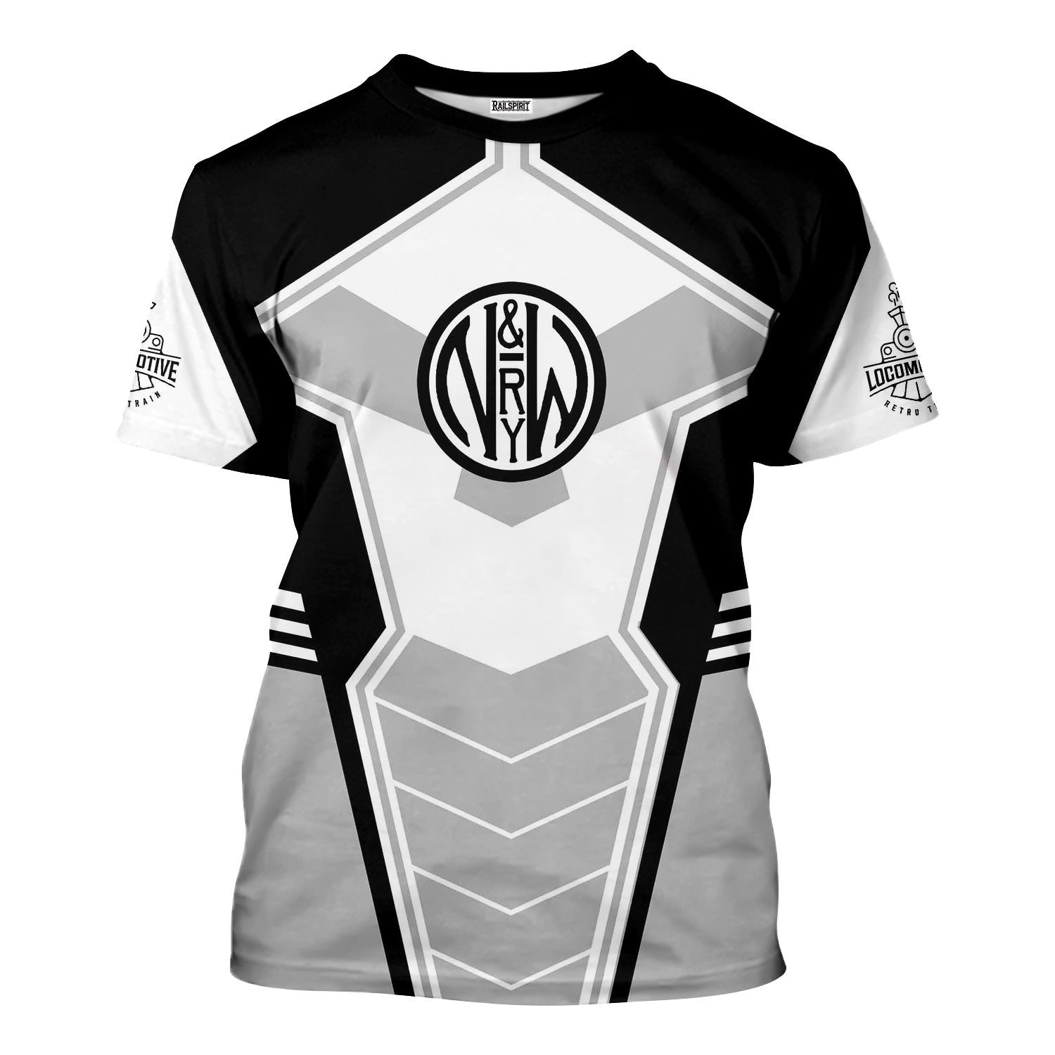 Railspirit Personalized Norfolk and Western Railway T-Shirt Engine-Inspired Style N&W Train Shirt for Railroad Fanatic