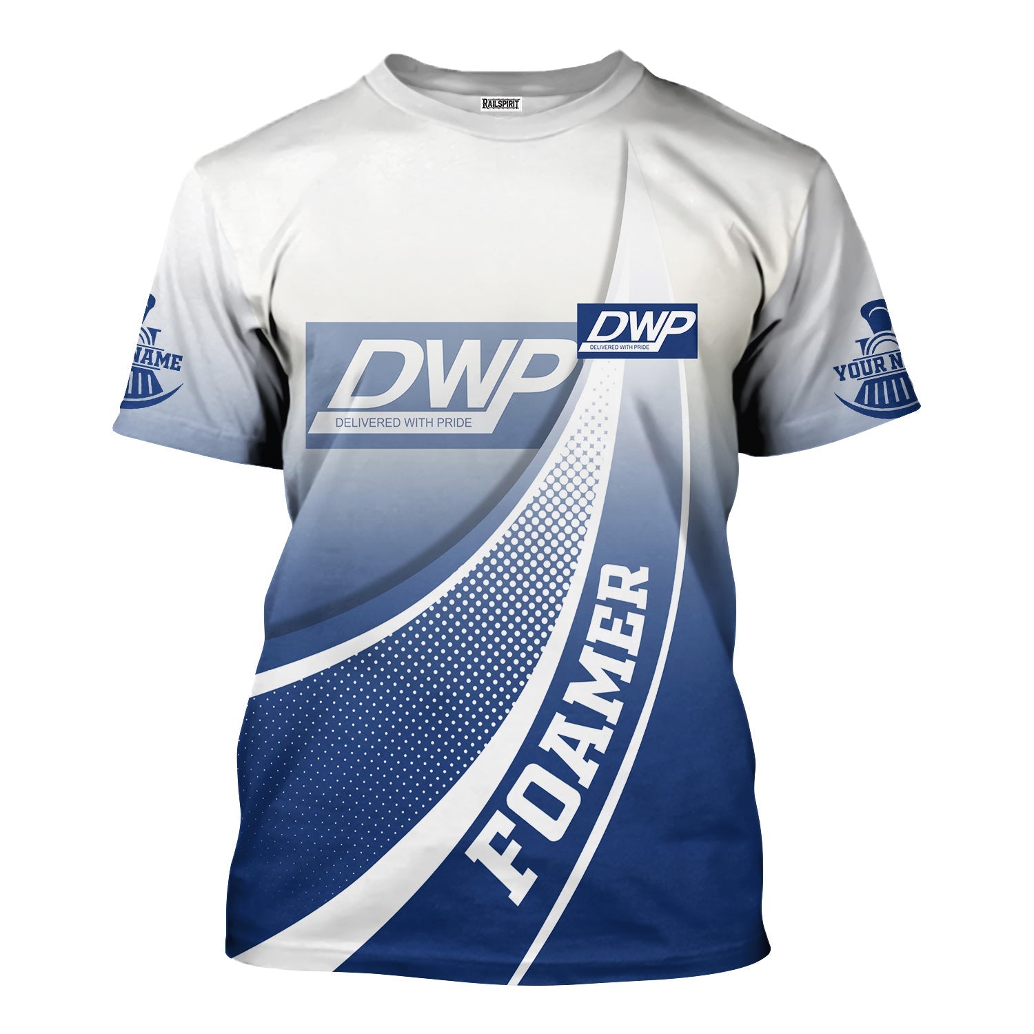 Railspirit Personalized Duluth, Winnipeg and Pacific Railway T-Shirt Railway-Themed Style Shirt Gift Idea For Trainspotter