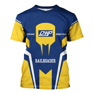 Railspirit Personalized Duluth, Winnipeg and Pacific Railway T-Shirt Custom Year Railroader Shirt Gift Idea For Train Lover