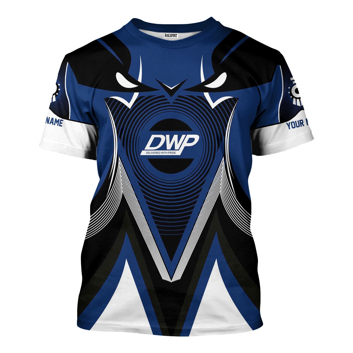 Railspirit Personalized Duluth, Winnipeg and Pacific Railway T-Shirt Vibrant Graphic Pattern Shirt For Train Enthusiasts