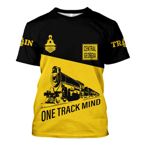 Railspirit Personalized Central of Georgia Railway T Shirt One Track Mind Unisex Train Shirt Gift Idea For Train Lover