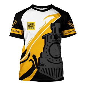 Railspirit Personalized Central of Georgia Railway T-Shirt Flame-Inspired Style Shirt Gift Idea For Train Lovers