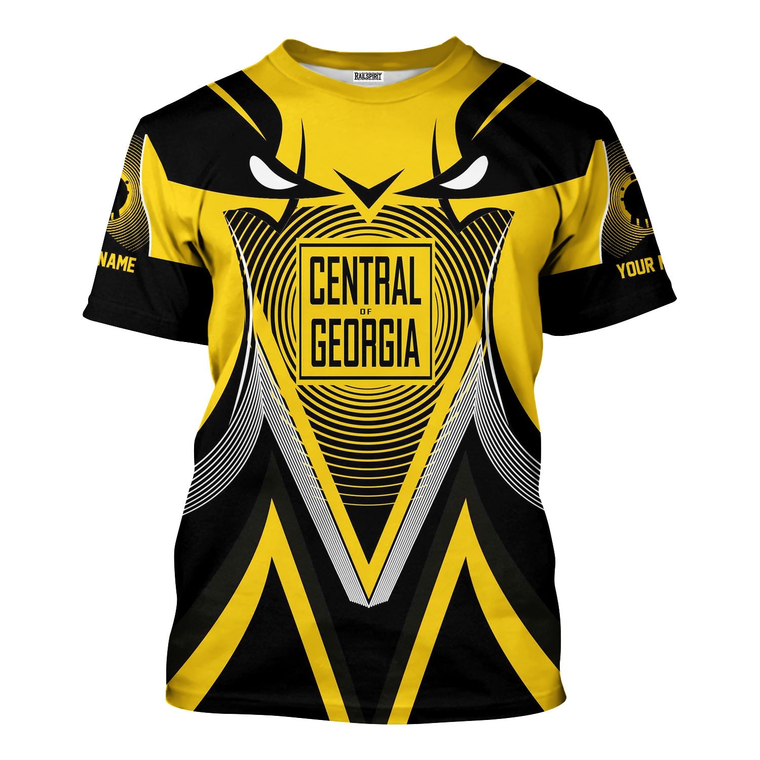 Railspirit Personalized Central of Georgia Railway T-Shirt Vibrant Graphic Pattern Shirt For Train Enthusiasts