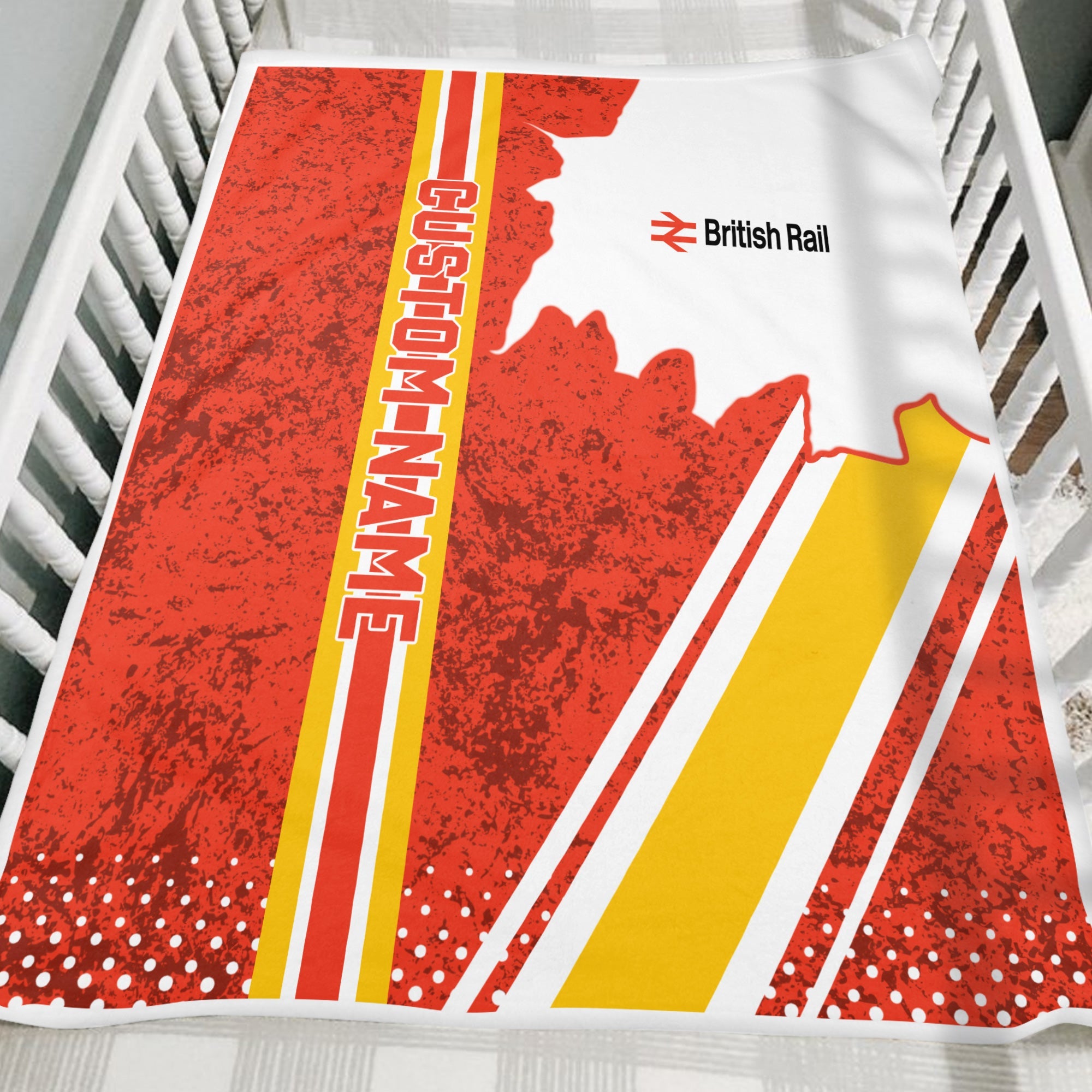 Railspirit Personalized British Railway Blanket Vintage All Over Printed Blanket