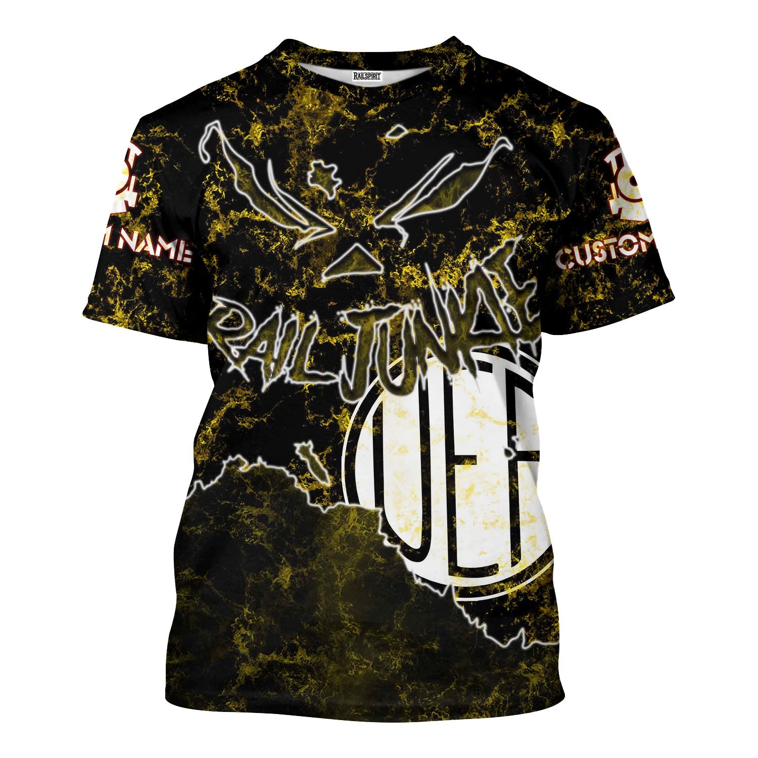 Railspirit Personalized Union Electric Railway T-Shirt Torn Graphic Style Train Shirt For Rail Junkie