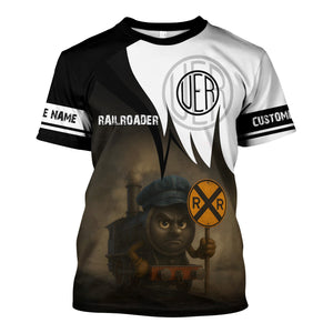 Railspirit Personalized Union Electric Railway T-Shirt Angry Train Shirt Gift Idea For Train Lover