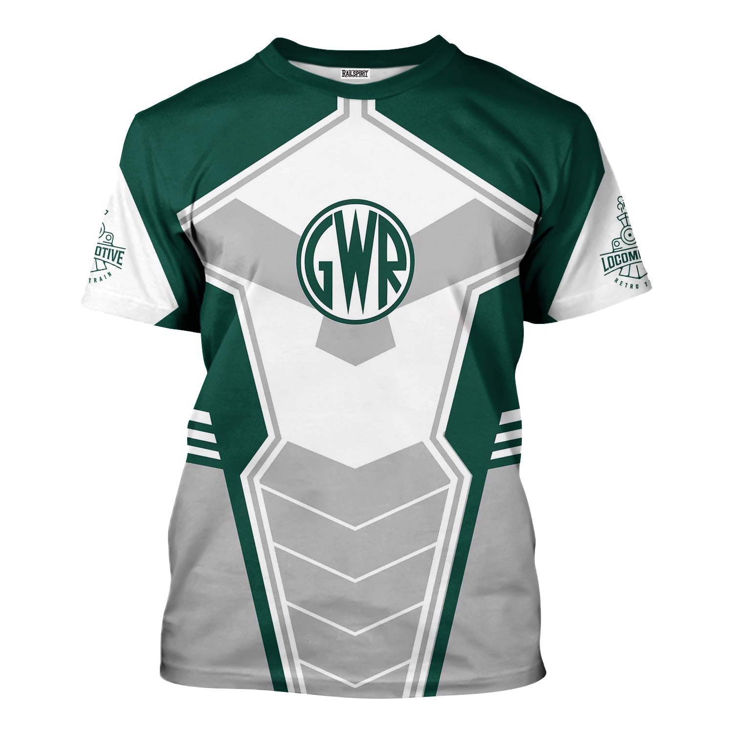 Railspirit Personalized Great Western Railway T-Shirt Engine-Inspired Style Train Shirt for Railroad Fanatic