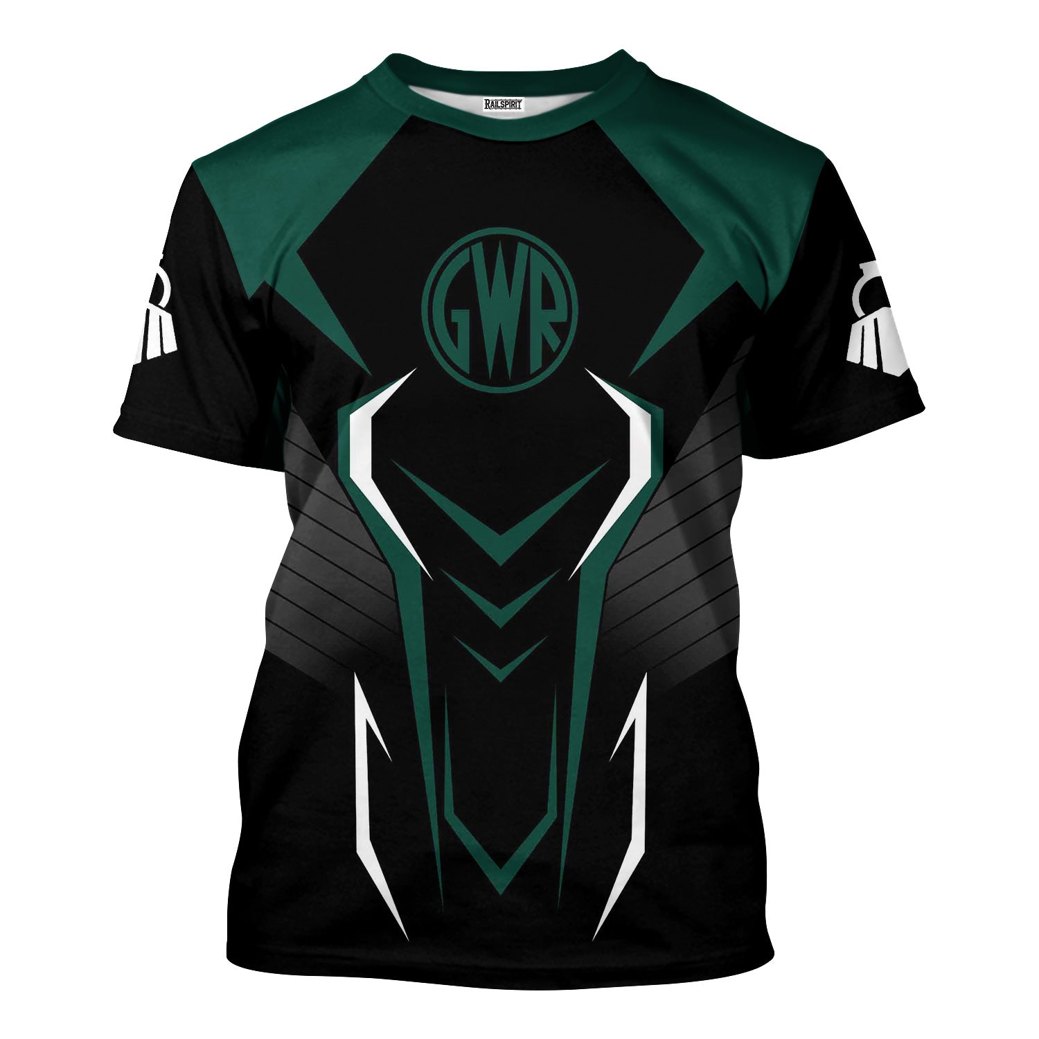 Railspirit Personalized Great Western Railway T-Shirt Dynamic Design Style Perfect Shirt for Train Enthusiasts