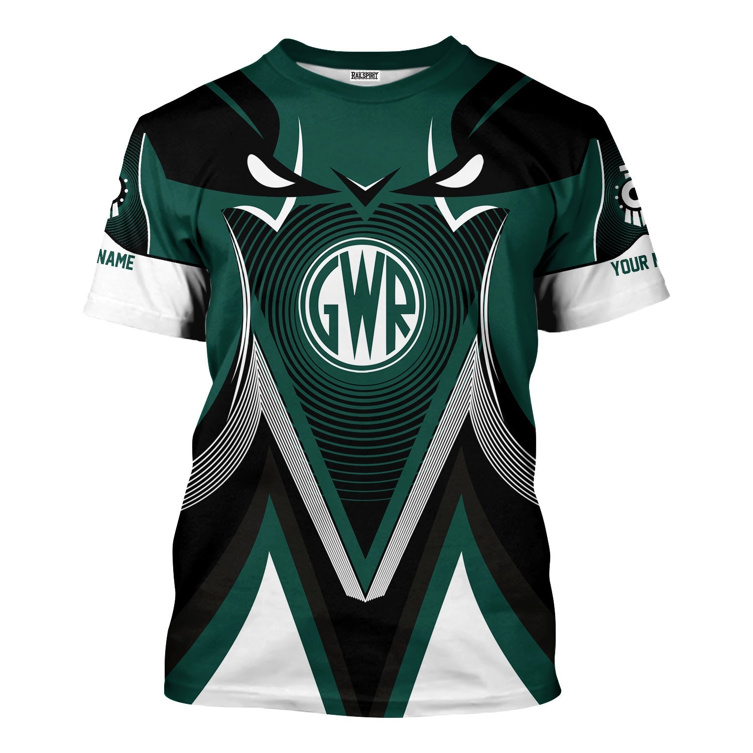 Railspirit Personalized Great Western Railway T-Shirt Vibrant Graphic Pattern Shirt For Train Enthusiasts