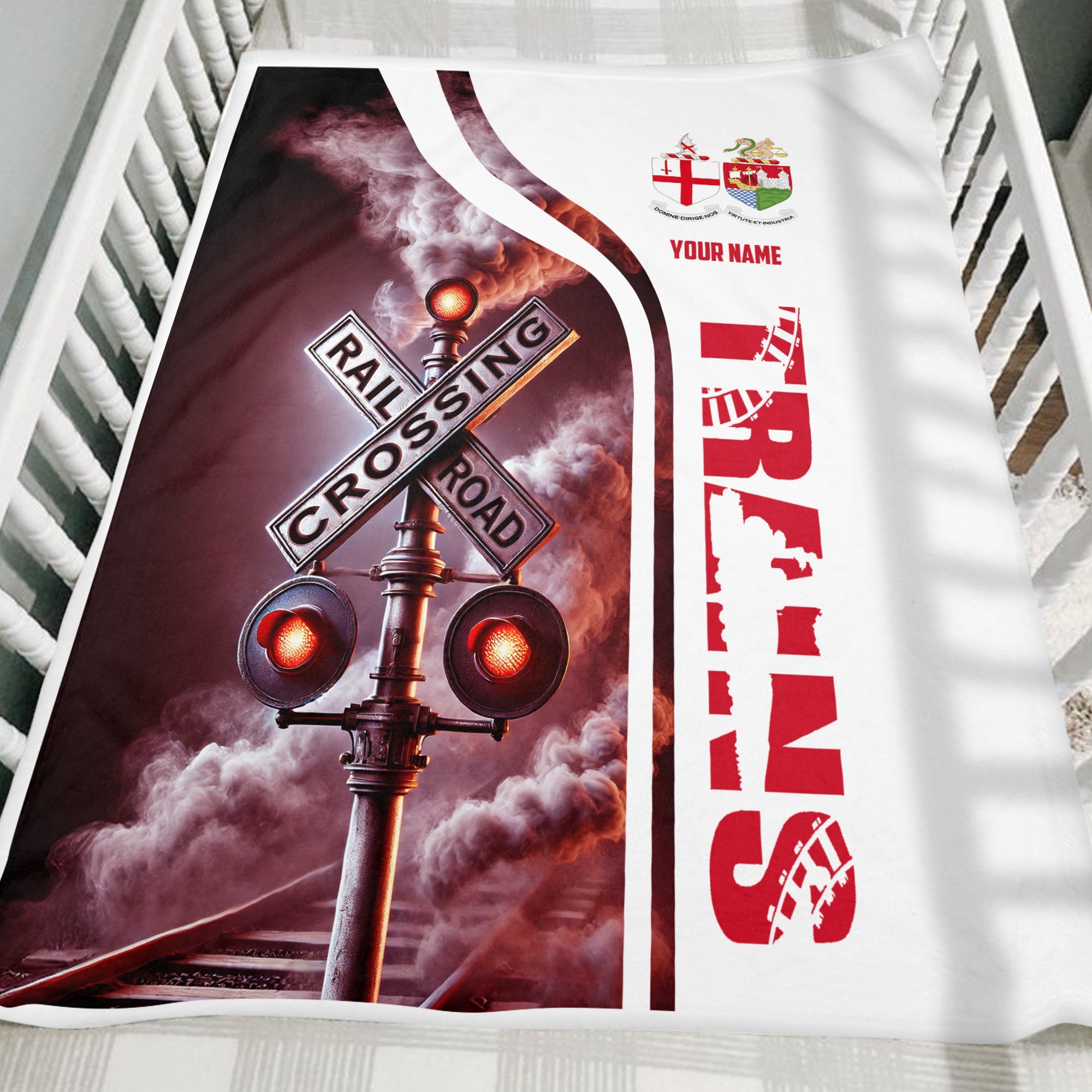 Railspirit Personalized Great Western Railway Blanket Railroad Crossing Sign Blanket All Over Print