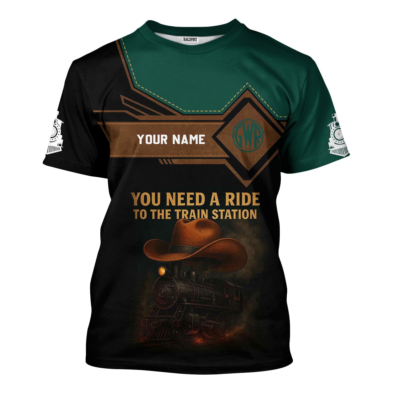 Railspirit Personalized Great Western Railway T-Shirt You Need A Ride To The Train Station Shirt For Train Lovers