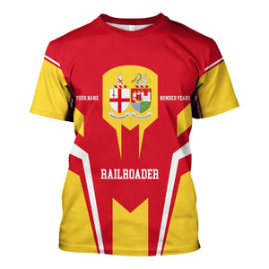 Railspirit Personalized Great Western Railway T-Shirt Custom Year Railroader Shirt Gift Idea For Train Lover