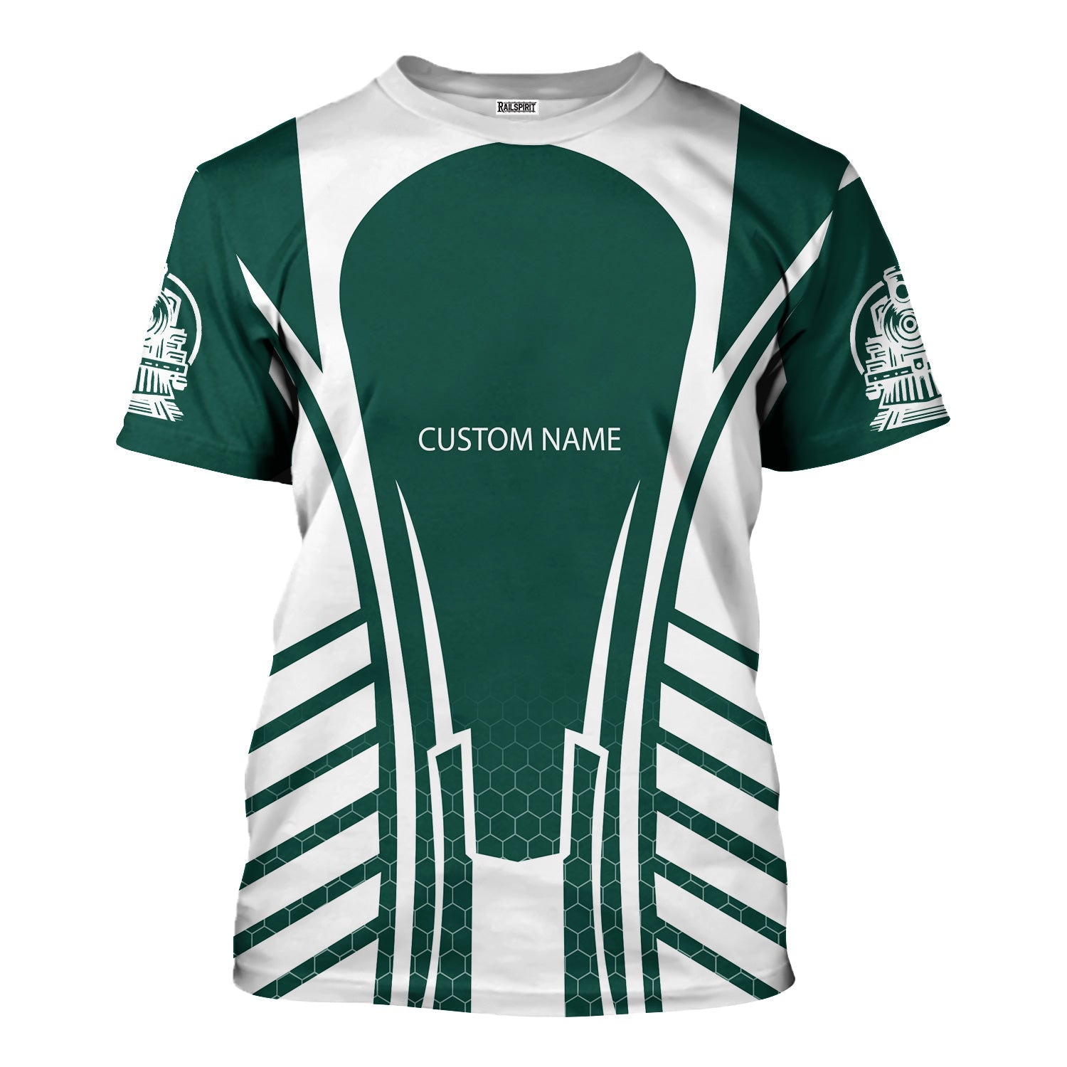 Railspirit Personalized Great Western Railway T-Shirt Striped Railroad Style Train Shirt All Over Print