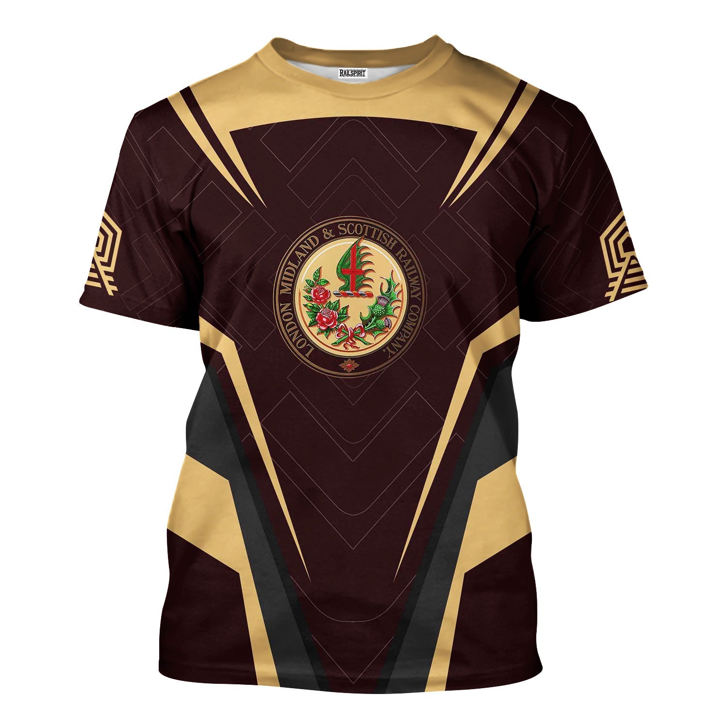 Railspirit Personalized London, Midland and Scottish Railway T-Shirt Railway Inspired Apparel Train Shirt for Train Lovers