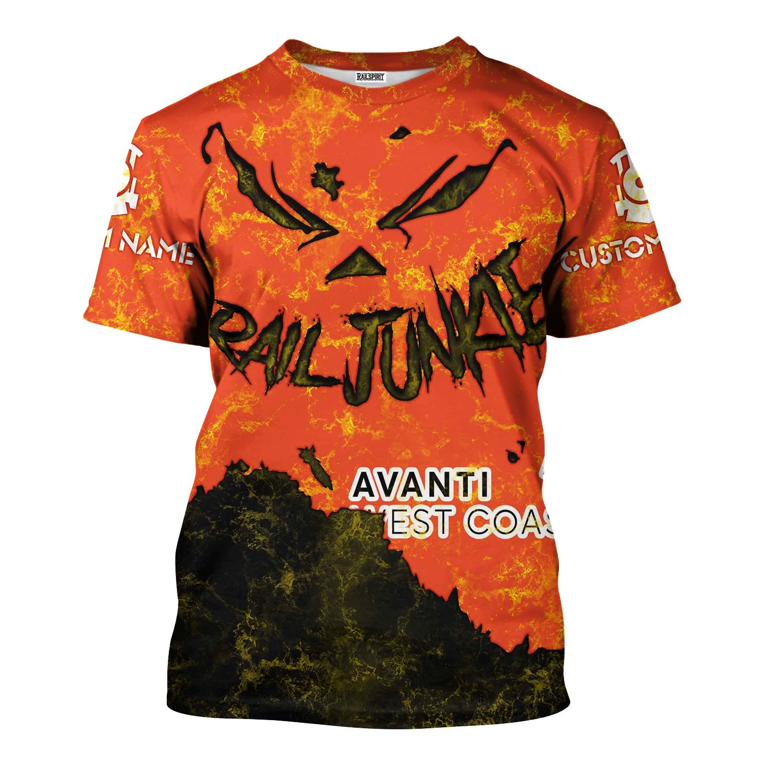 Railspirit Personalized Avanti West Coast T-Shirt Torn Graphic Style Train Shirt For Rail Junkie