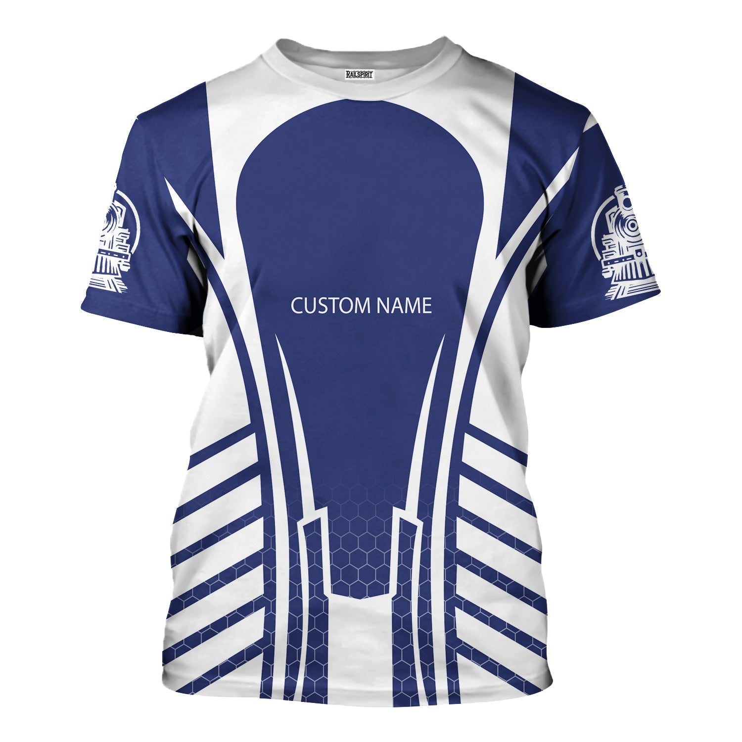 Railspirit Personalized London and North Eastern Railway T-Shirt Striped Railroad Style Train Shirt All Over Print