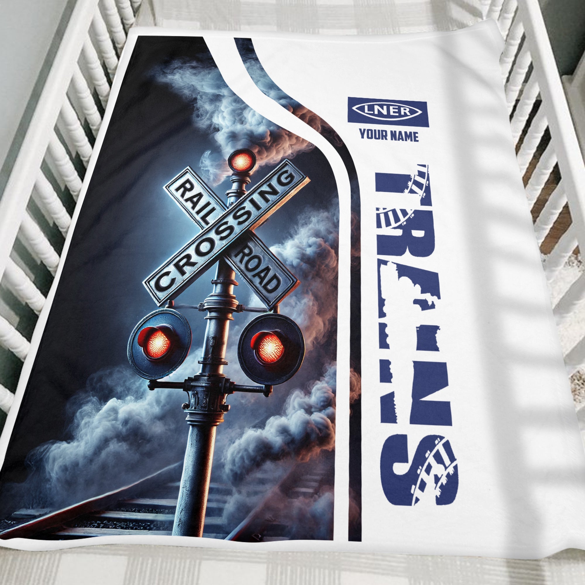 Railspirit Personalized London and North Eastern Railway Blanket Railroad Crossing Sign Blanket All Over Print