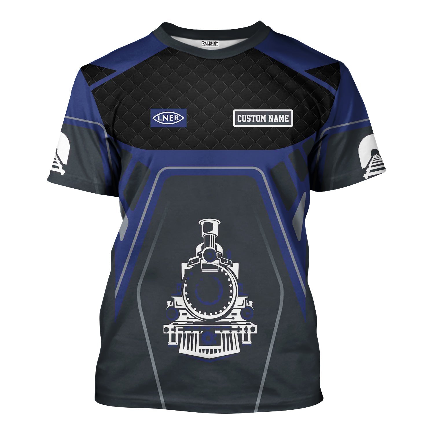 Railspirit Personalized London and North Eastern Railway T-Shirt Steam Locomotive Engine Graphic Train Shirt All Over Print