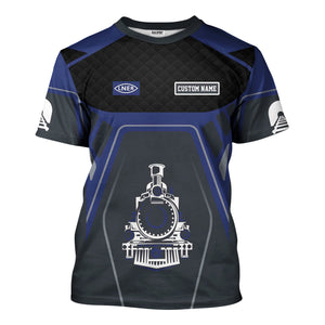 Railspirit Personalized London and North Eastern Railway T-Shirt Steam Locomotive Engine Graphic Train Shirt All Over Print