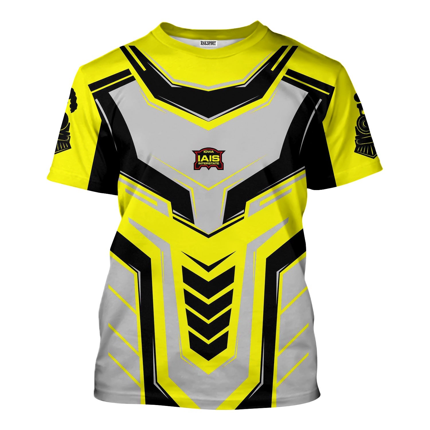 Railspirit Personalized Iowa Interstate Railroad T-Shirt Armor-Inspired Design IAIS Train Shirt All Over Print