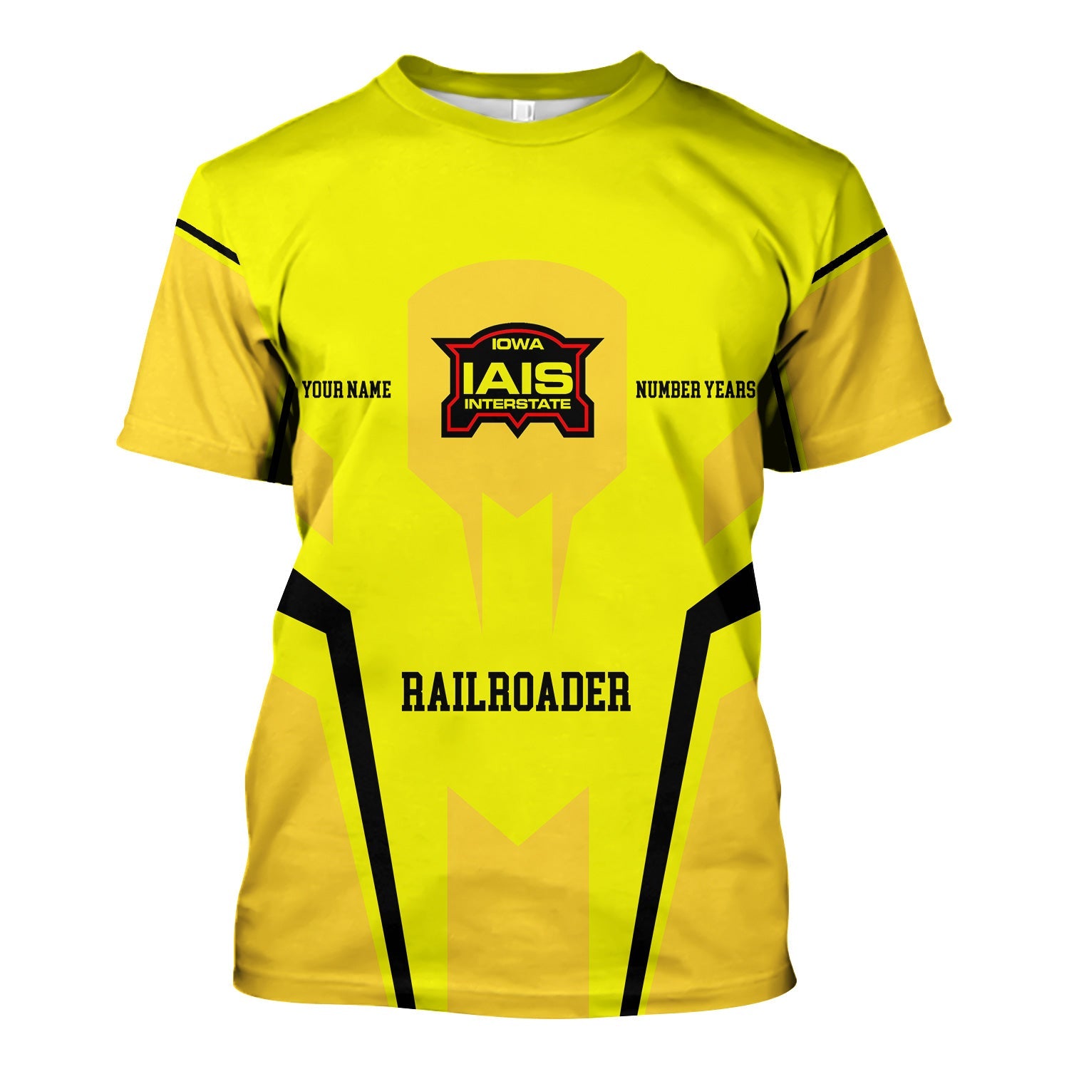 Railspirit Personalized Iowa Interstate Railroad T-Shirt Custom Year Railroader IAIS Shirt Gift Idea For Train Lover