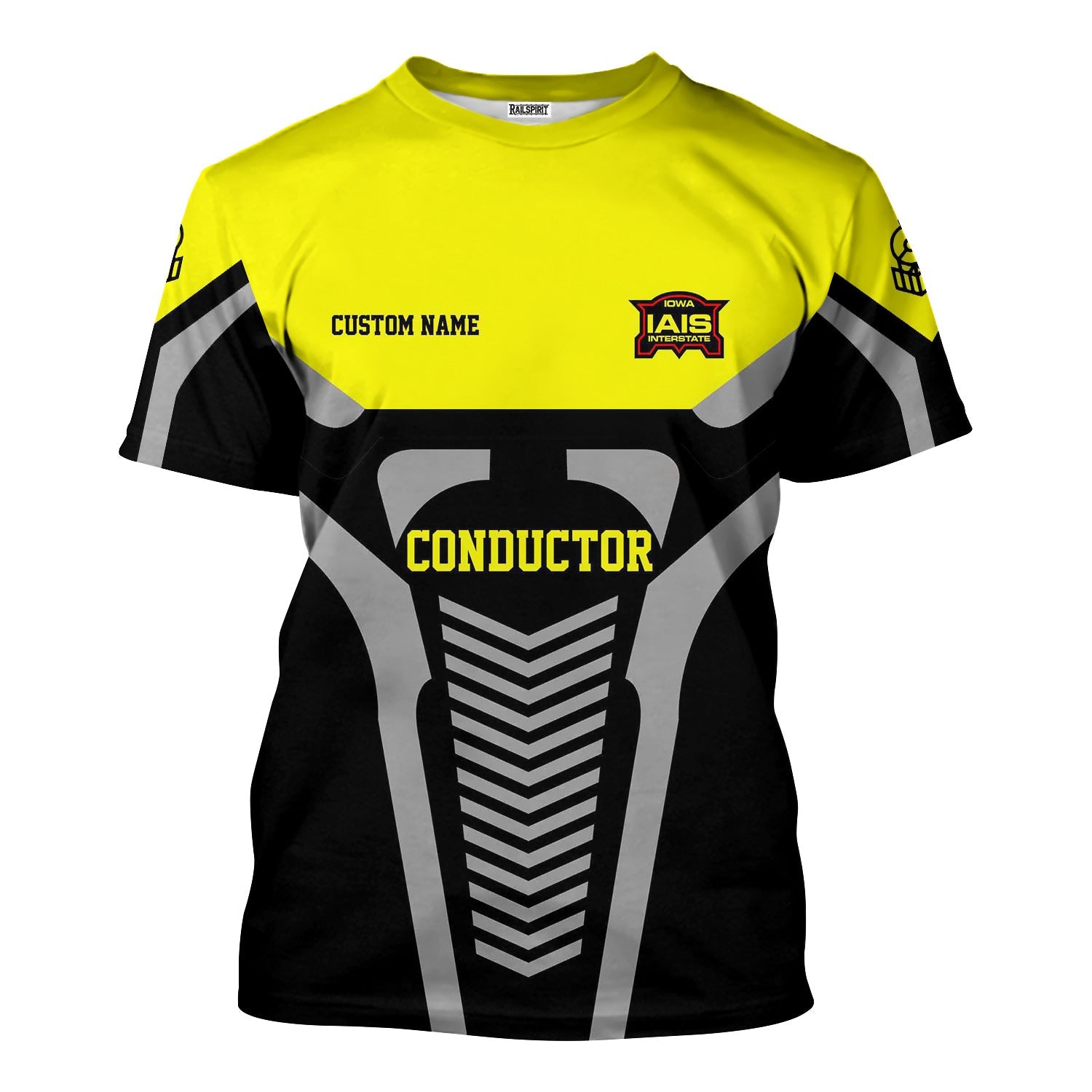 Railspirit Personalized Iowa Interstate Railroad T-Shirt Track-Inspired with Custom Job Position IAIS Train Shirt