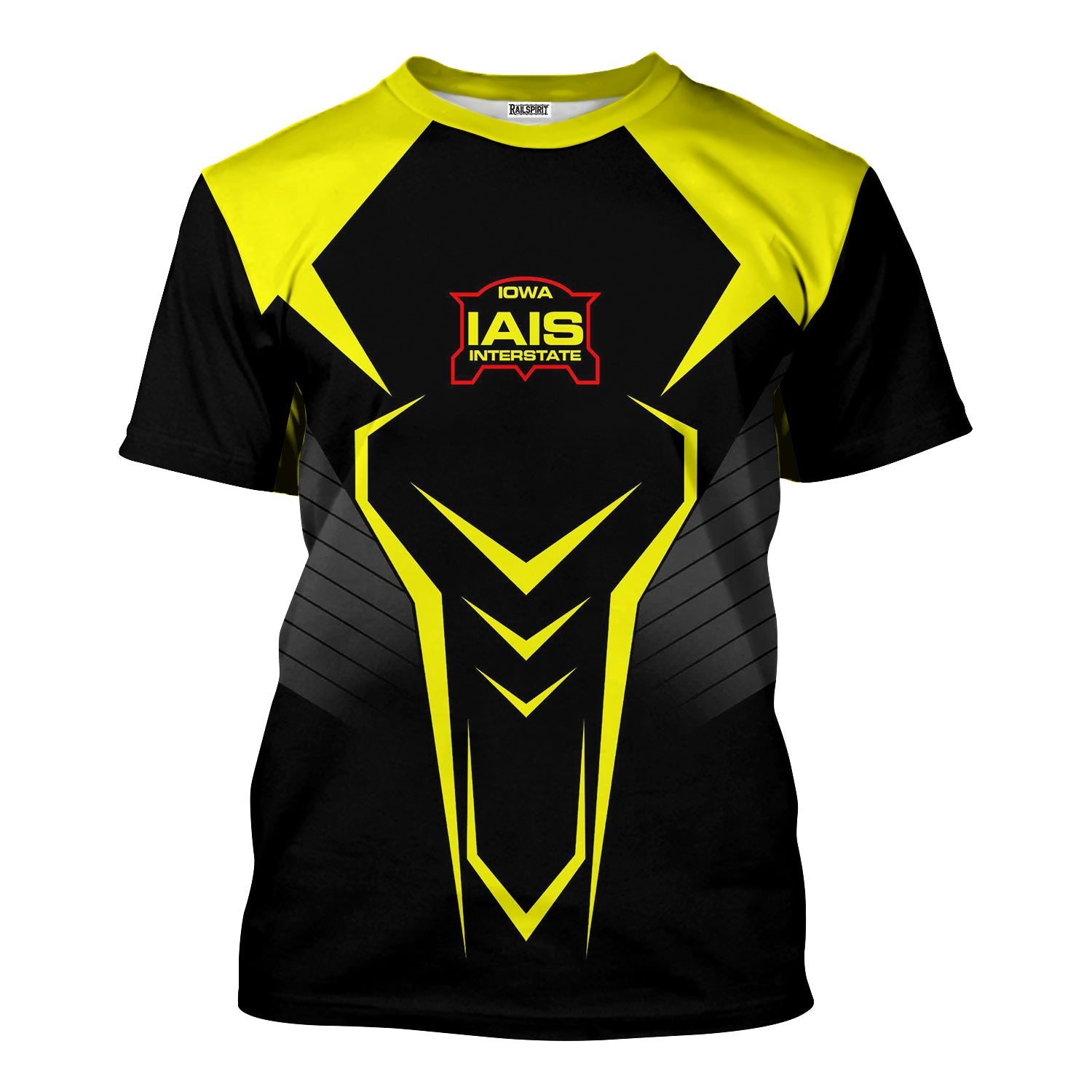Railspirit Personalized Iowa Interstate Railroad T-Shirt Dynamic Design Style IAIS Perfect Shirt for Train Enthusiasts