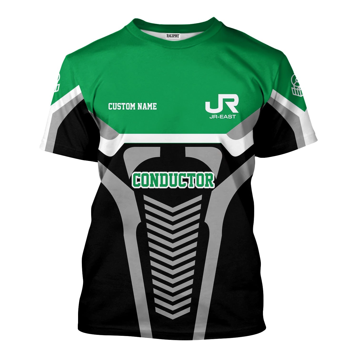 Railspirit Personalized East Japan Railway T-Shirt Track-Inspired with Custom Job Position JR-EAST Train Shirt