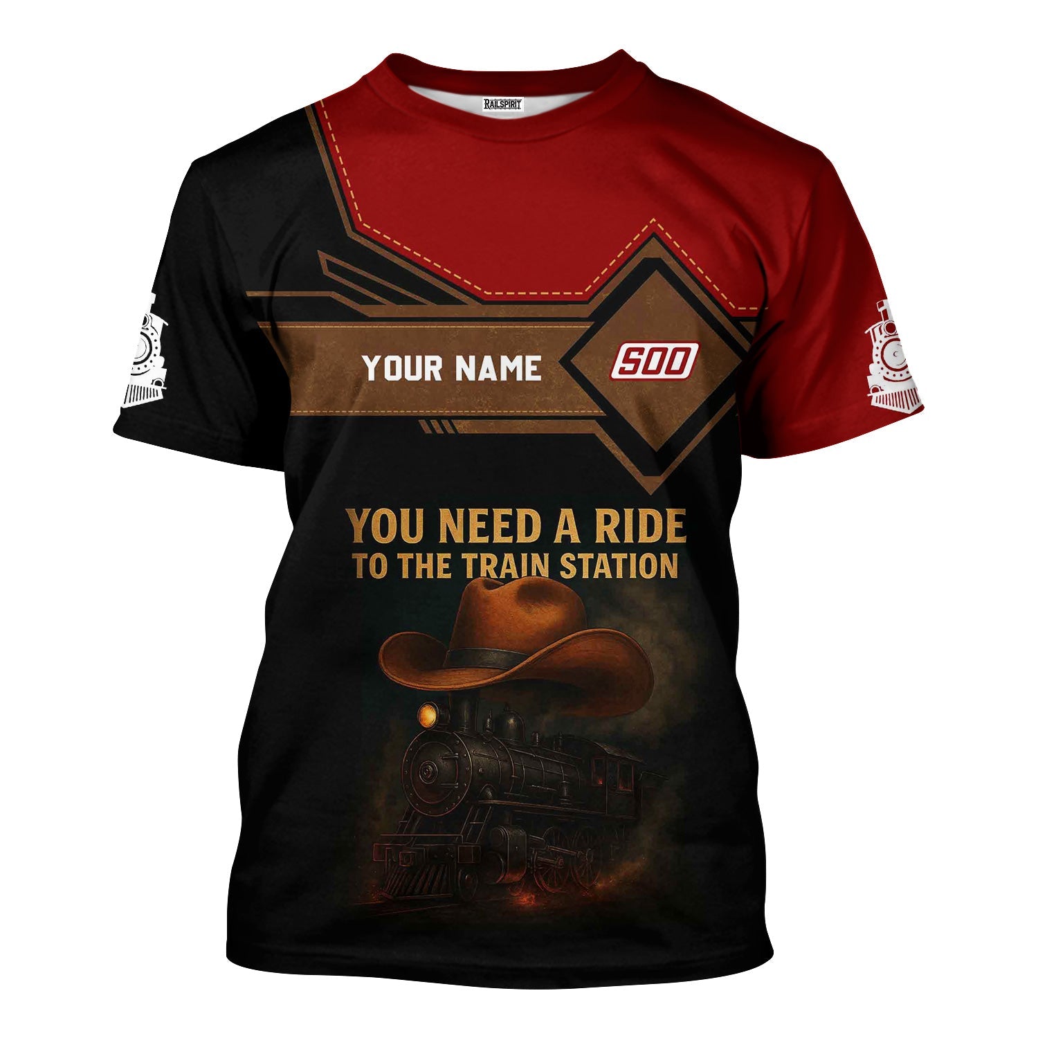 Railspirit Personalized Soo Line Railroad T-Shirt You Need A Ride To The Train Station Shirt For Train Lovers