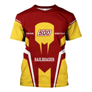 Railspirit Personalized Soo Line Railroad T-Shirt Custom Year Railroader Shirt Gift Idea For Train Lover