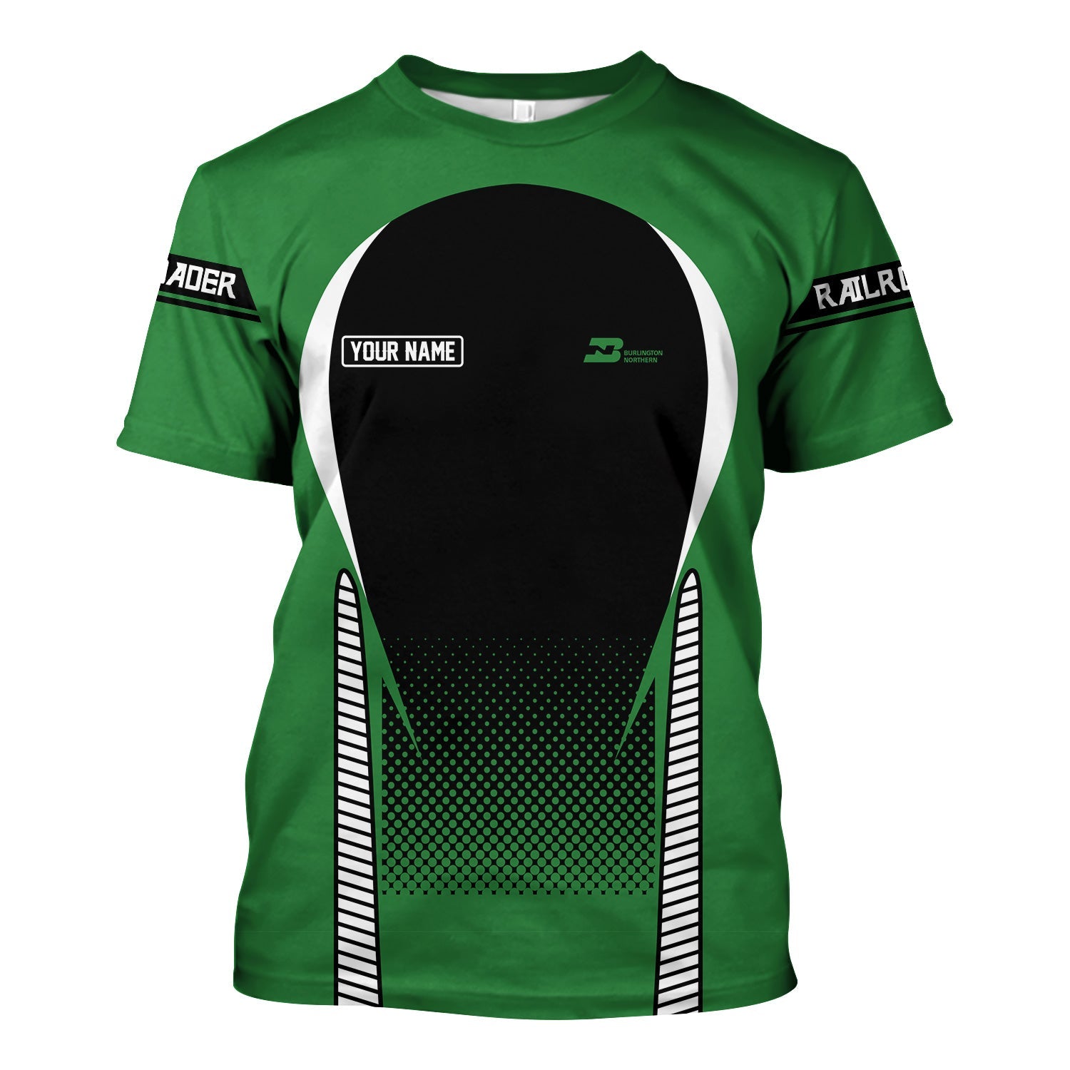 Railspirit Personalized Burlington Northern Railroad T Shirt Stress Is Caused By Not Having Enough Trains Shirt All Over Print