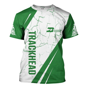Railspirit Personalized Burlington Northern Railroad T-Shirt Crackle Texture Style Shirt For Trackhead