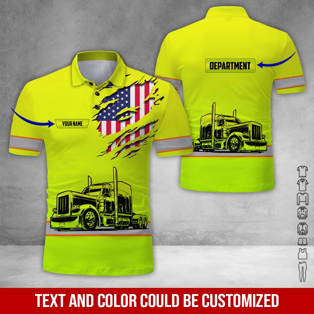 Customized Name Truck Uniform Printed Clothes, Custom Driver Gear