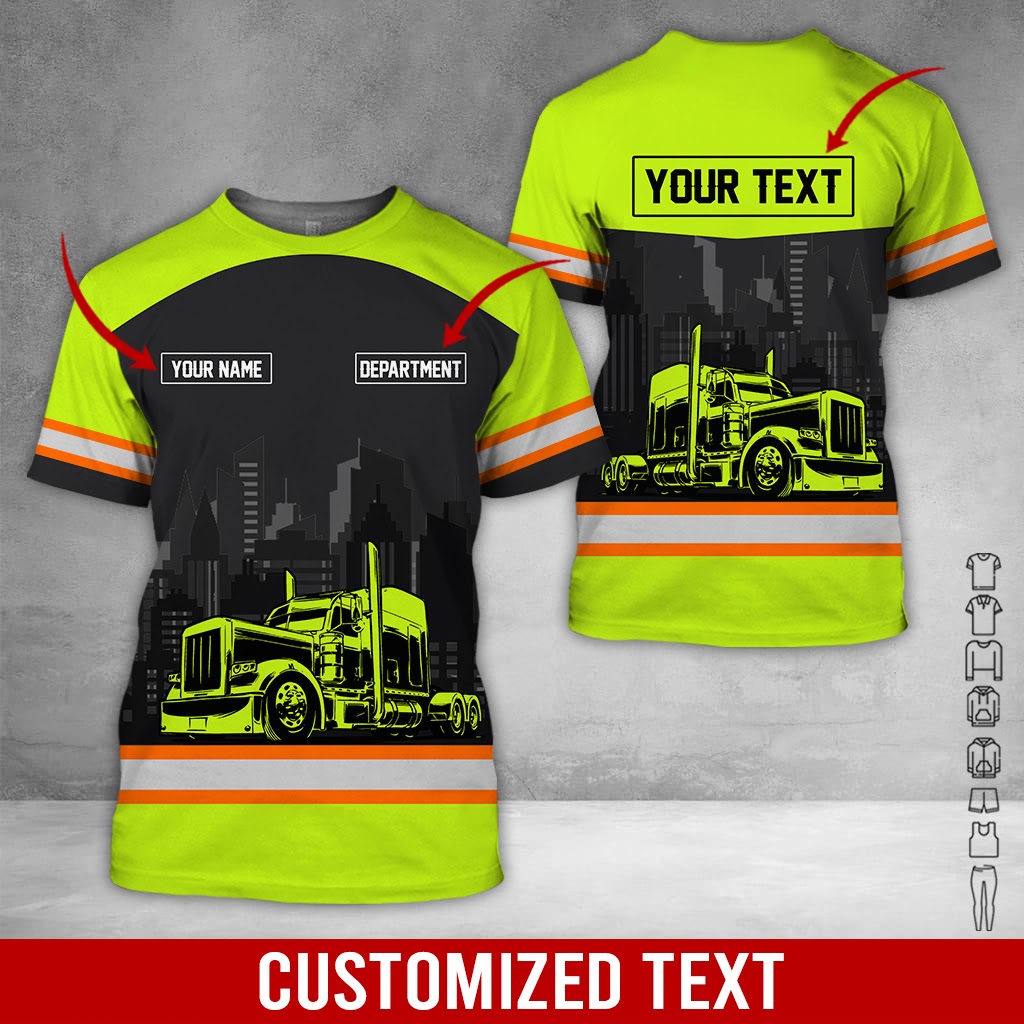 Custom Text Truck Driver Uniform, Personalized Tow Truck Apparel for Drivers