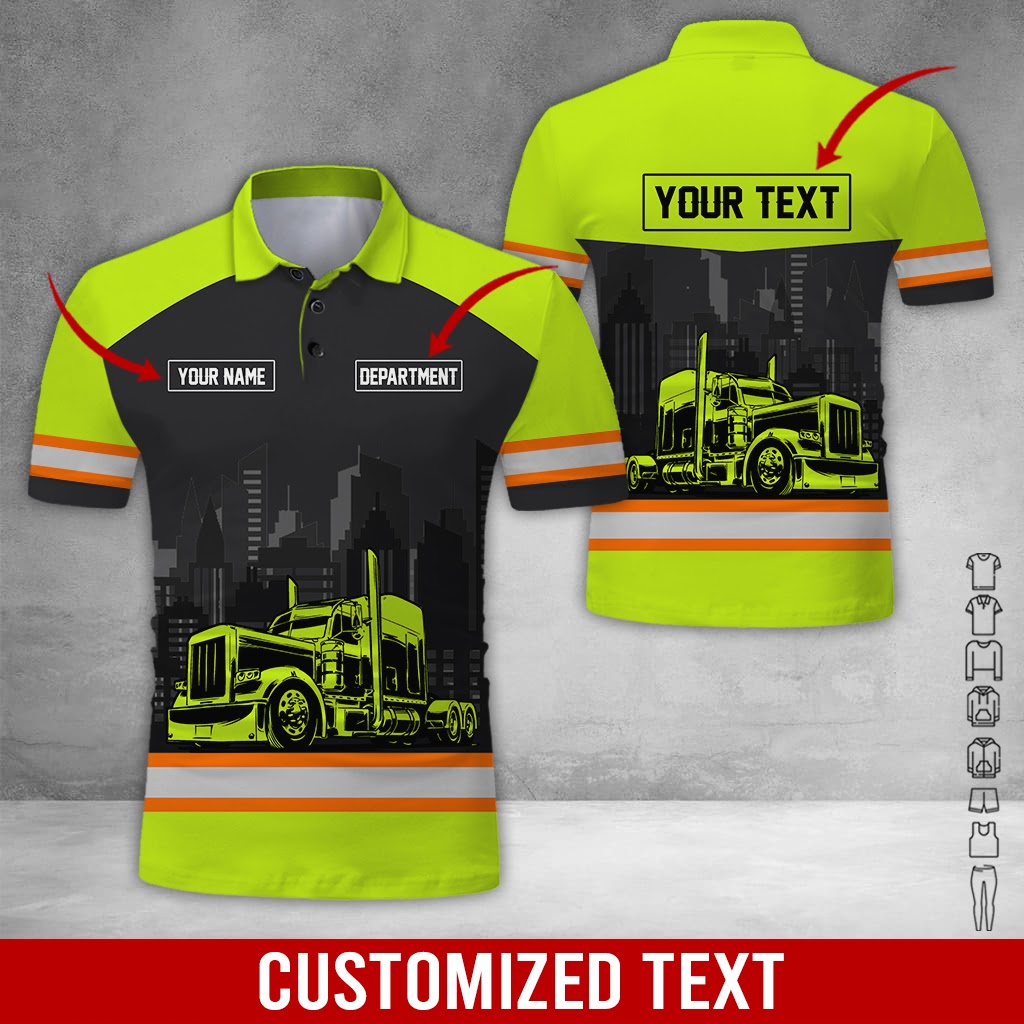 Custom Text Truck Driver Uniform, Personalized Tow Truck Apparel for Drivers